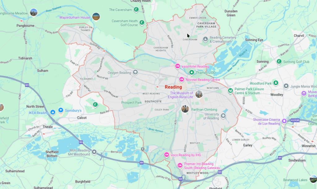 Map of Reading